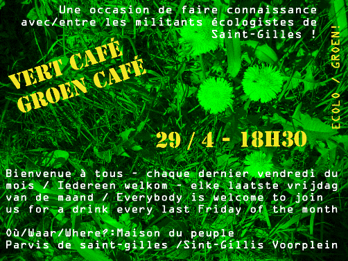 Un nouveau rendez-vous: « Vert Café / Groen Café »